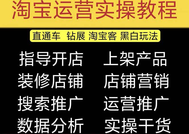 2023淘宝开店教程0基础到高级全套视频网店电商运营培训教学课程（2月更新）-唐人网创