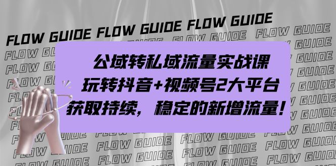 公域转私域流量实战课，玩转抖音+视频号2大平台，获取持续，稳定的新增流量-唐人网创