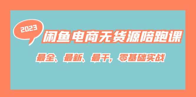 闲鱼电商无货源陪跑课，最全、最新、最干，零基础实战！-唐人网创