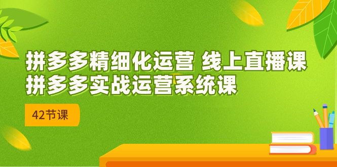 2023年8月新课-拼多多精细化运营 线上直播课：拼多多实战运营系统课-42节-唐人网创