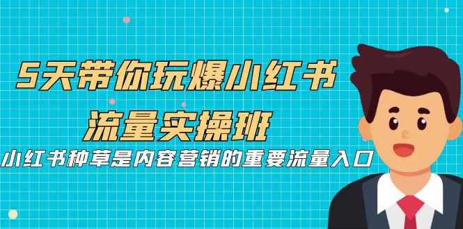 5天带你玩爆小红书流量实操班，小红书种草是内容营销的重要流量入口-唐人网创