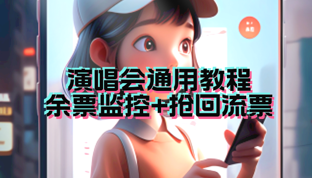 演唱会通用_余票监控+抢回流票（教程+软件）-唐人网创