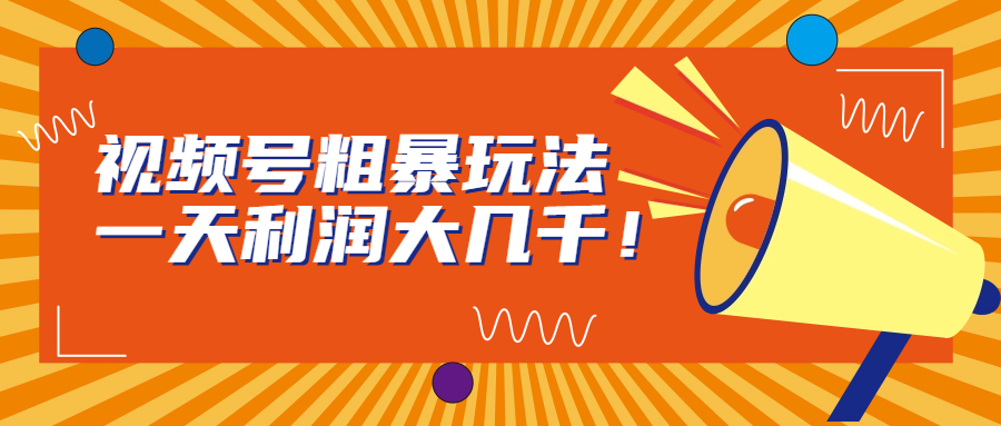 视频号粗暴玩法，一天利润大几千！-唐人网创