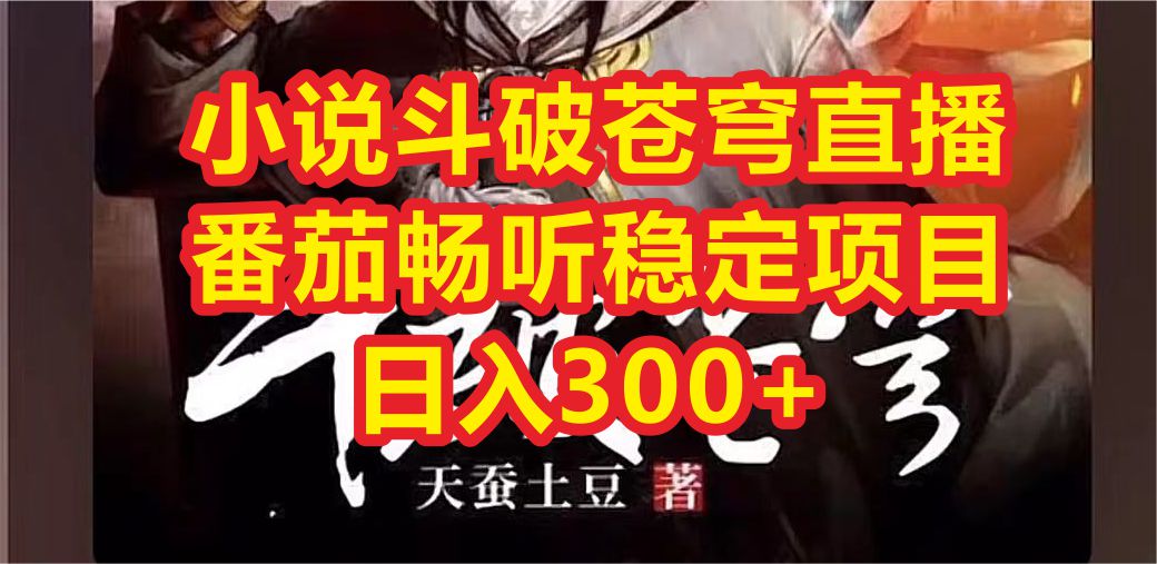 小说斗破苍穹直播，番茄畅听日入300+稳定项目-唐人网创