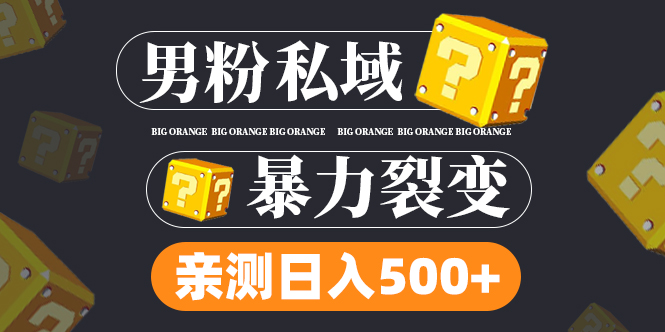 男粉私域项目：亲测男粉裂变日入500+（视频教程）-唐人网创