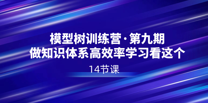 模型树特训营·第九期，做知识体系高效率学习看这个（14节课）-唐人网创