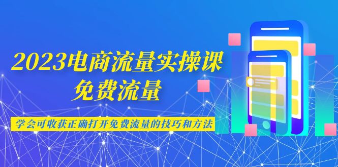 2023电商流量实操课-免费流量，学会可收获正确打开免费流量的技巧和方法-唐人网创