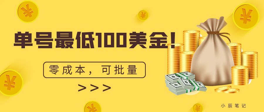 单号最低100美金，零成本，小白无脑操作。可复制，可扩大。-唐人网创
