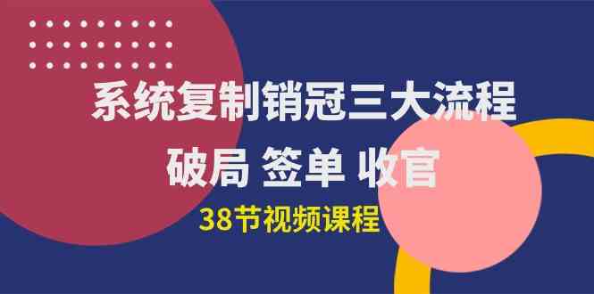（10171期）系统复制 销冠三大流程，破局 签单 收官（38节视频课）-唐人网创