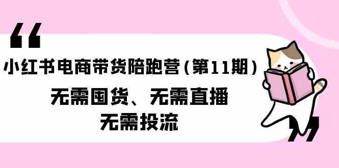 小红书电商带货陪跑营(第11期)无需囤货、无需直播、无需投流-唐人网创