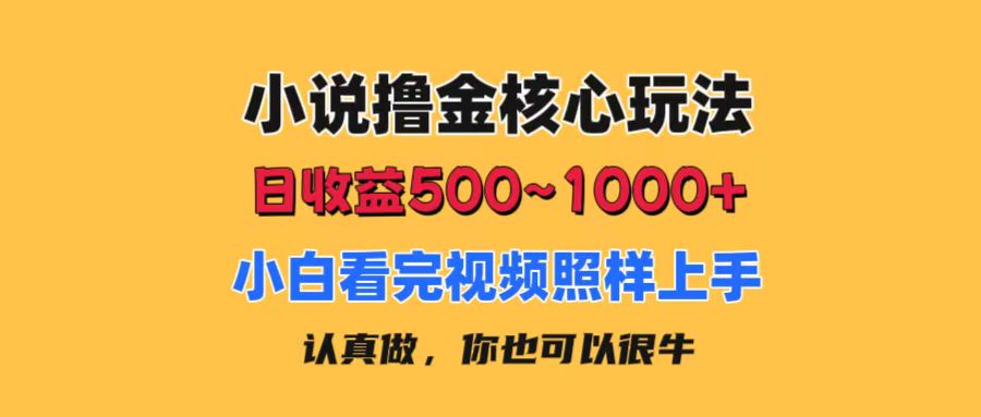 小说撸金核心玩法，日收益500-1000+，小白看完照样上手，0成本有手就行-唐人网创