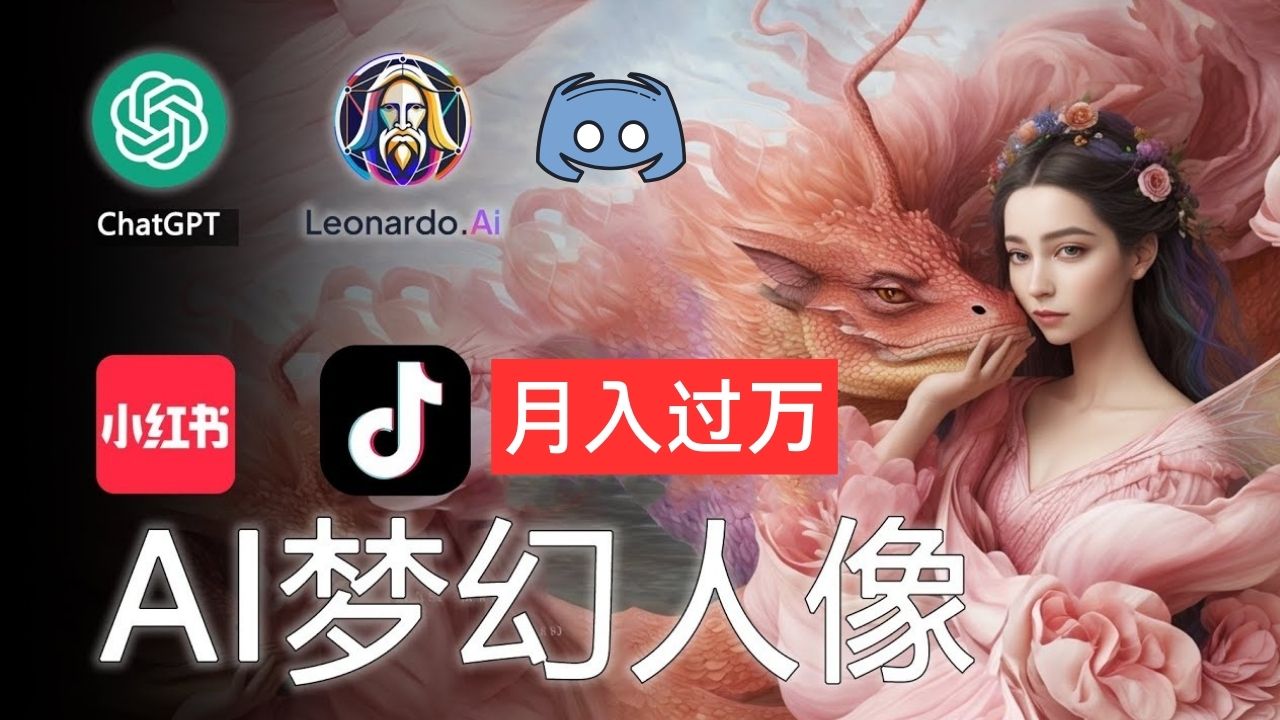 AI摄影梦幻人像：零基础也能月入过万的秘密-唐人网创