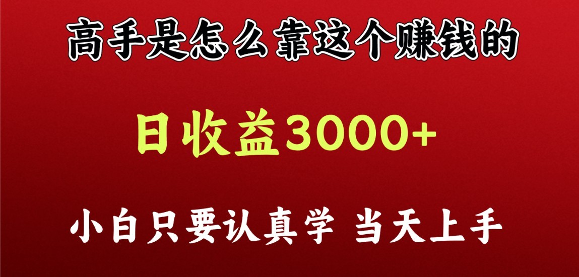 看高手是怎么赚钱的，一天收益至少3000+以上，小白当天上手-唐人网创