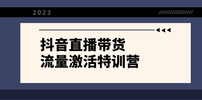 抖音直播带货-流量激活特训营，入行新手小白主播必学（21节课+资料）-唐人网创