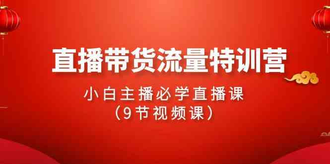 （9592期）2024直播带货流量特训营，小白主播必学直播课（9节视频课）-唐人网创