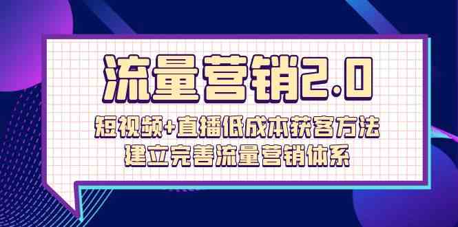 （10114期）流量-营销2.0：短视频+直播低成本获客方法，建立完善流量营销体系（72节）-唐人网创