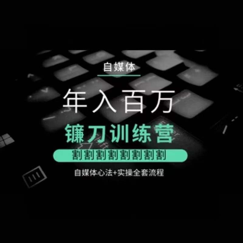 自媒体年入百万镰刀训练营，割割割割割割割割，自媒体心法+实操全套流程-唐人网创