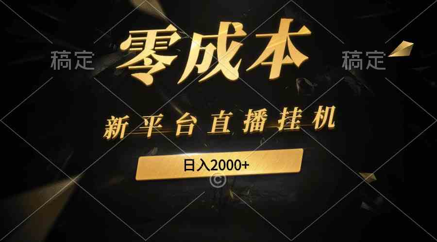 （9841期）新平台直播挂机最新玩法，0成本，不违规，日入2000+-唐人网创