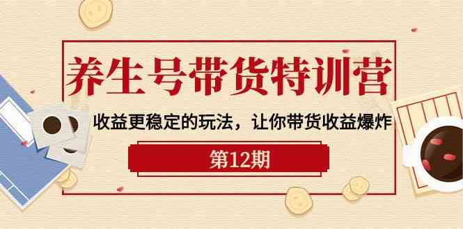 （10110期）养生号带货特训营【12期】收益更稳定的玩法，让你带货收益爆炸-9节直播课-唐人网创