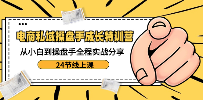 电商私域-操盘手成长特训营：从小白到操盘手全程实战分享-24节线上课-唐人网创