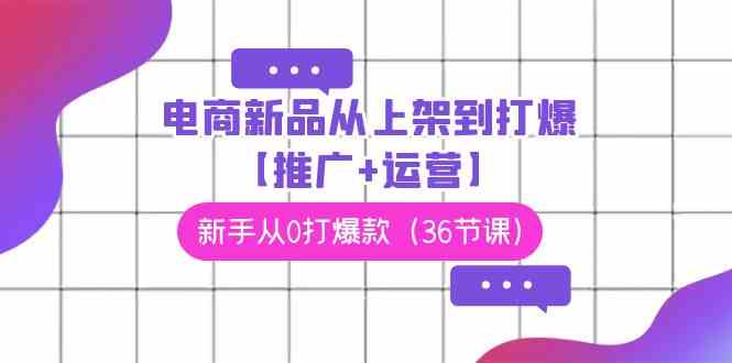 （9286期）电商 新品从上架到打爆【推广+运营】，新手从0打爆款（36节课）-唐人网创