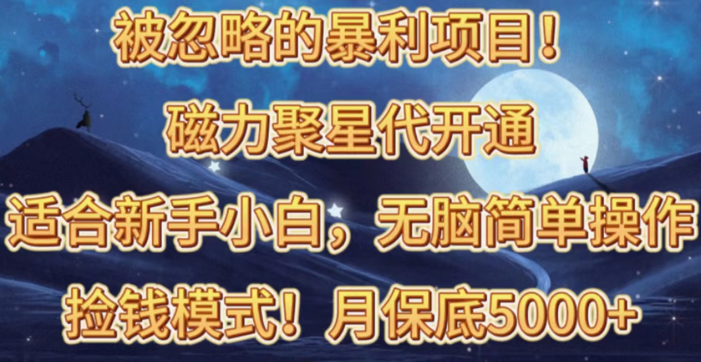 （10245期）被忽略的暴利项目！磁力聚星代开通捡钱模式，轻松月入五六千-唐人网创