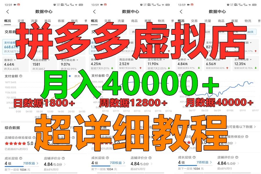拼多多虚拟电商训练营月入40000+，全网最详细，你做你也行，暴利稳定长久-唐人网创