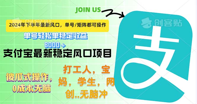 （12563期）下半年最新风口项目，支付宝最稳定玩法，0成本无脑操作，最快当天提现…-唐人网创