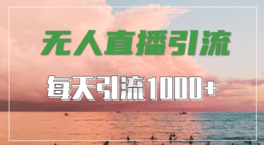 抖音快手视频号全平台通用，无人直播引流法，超暴力引流1000+高质量精准创业粉【揭秘】-唐人网创